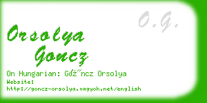 orsolya goncz business card